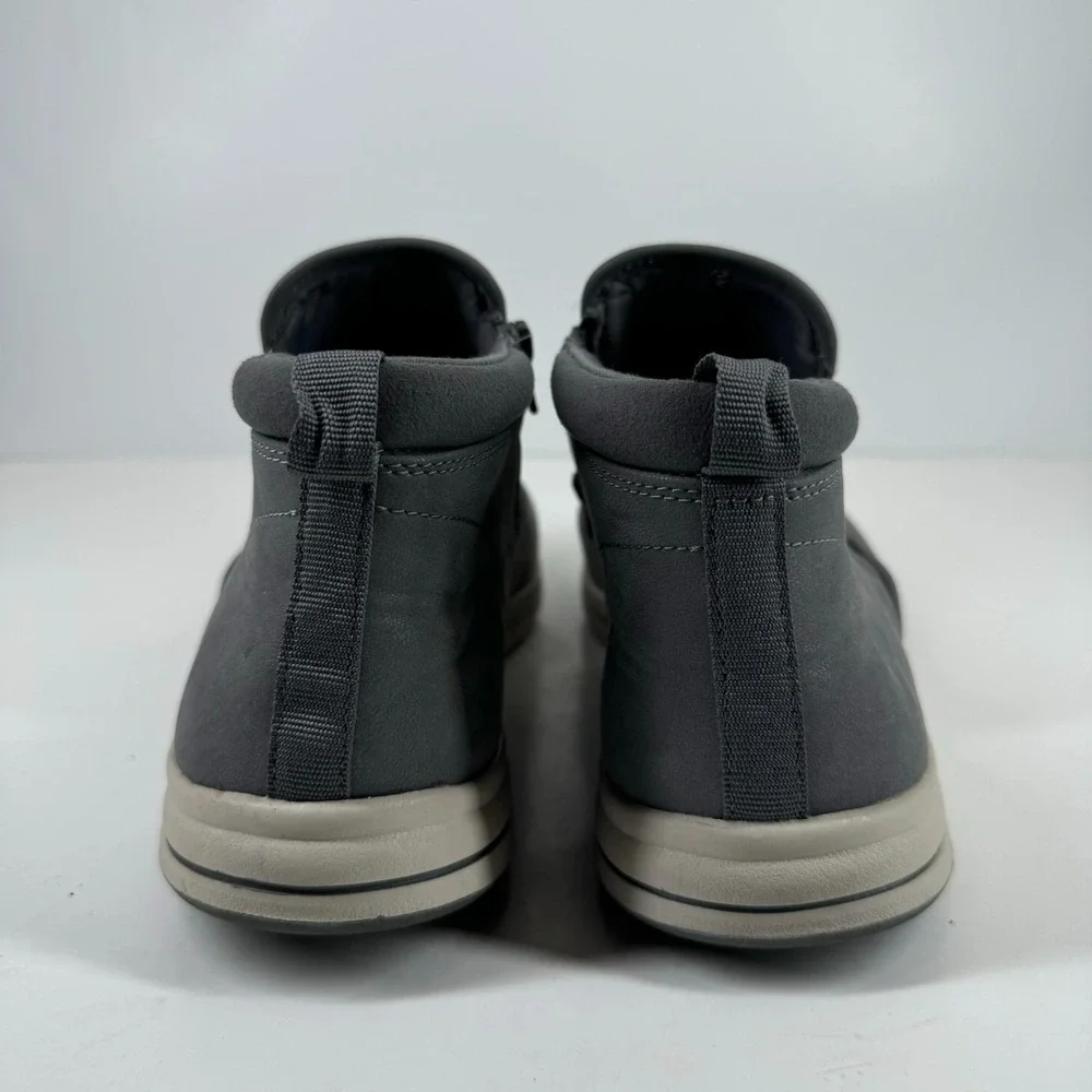 Clarks Cloudsteppers Breeze Clover Women's US 10W Grey Faux Nubuck Ankle Booties